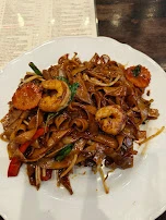 Spicy Noodles with Prawns Garlic Chilli and Basil